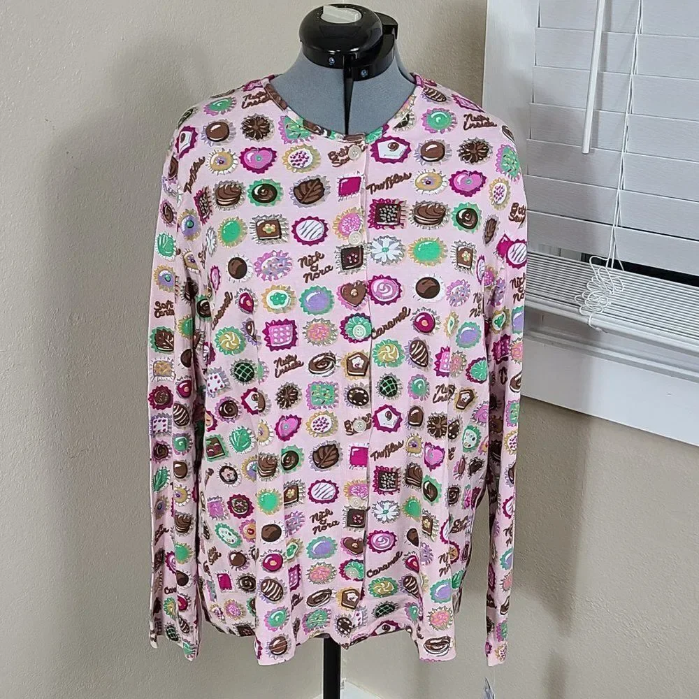 Nick & Nora Chocoholic Pajamas Plus Size 3XL Y2k New With Tags NWT